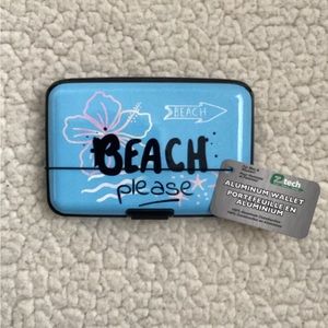 Beach Please Aluminum Wallet, NWT